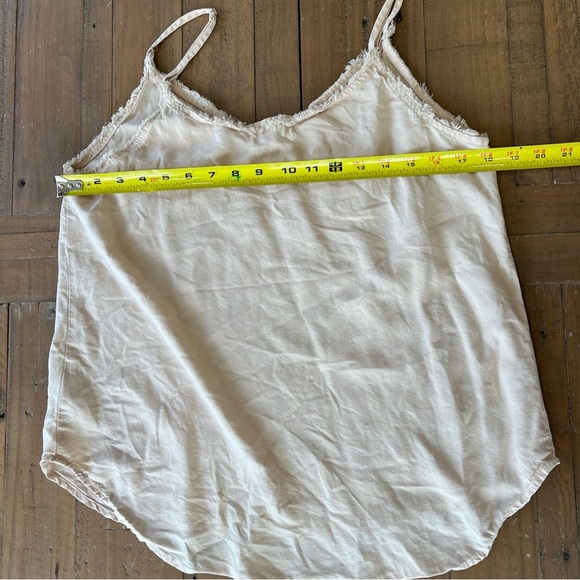 Bella Dahl Frayed Edge Cami Tank Top Linen Sand Tencel Boho Medium - Picture 8 of 8